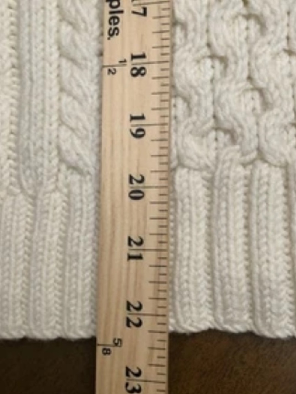 🎄 J.Crew 100% Wool Ivory Cable Knit Turtleneck Sweater Women’s Cozy Classic M - Picture 12 of 15